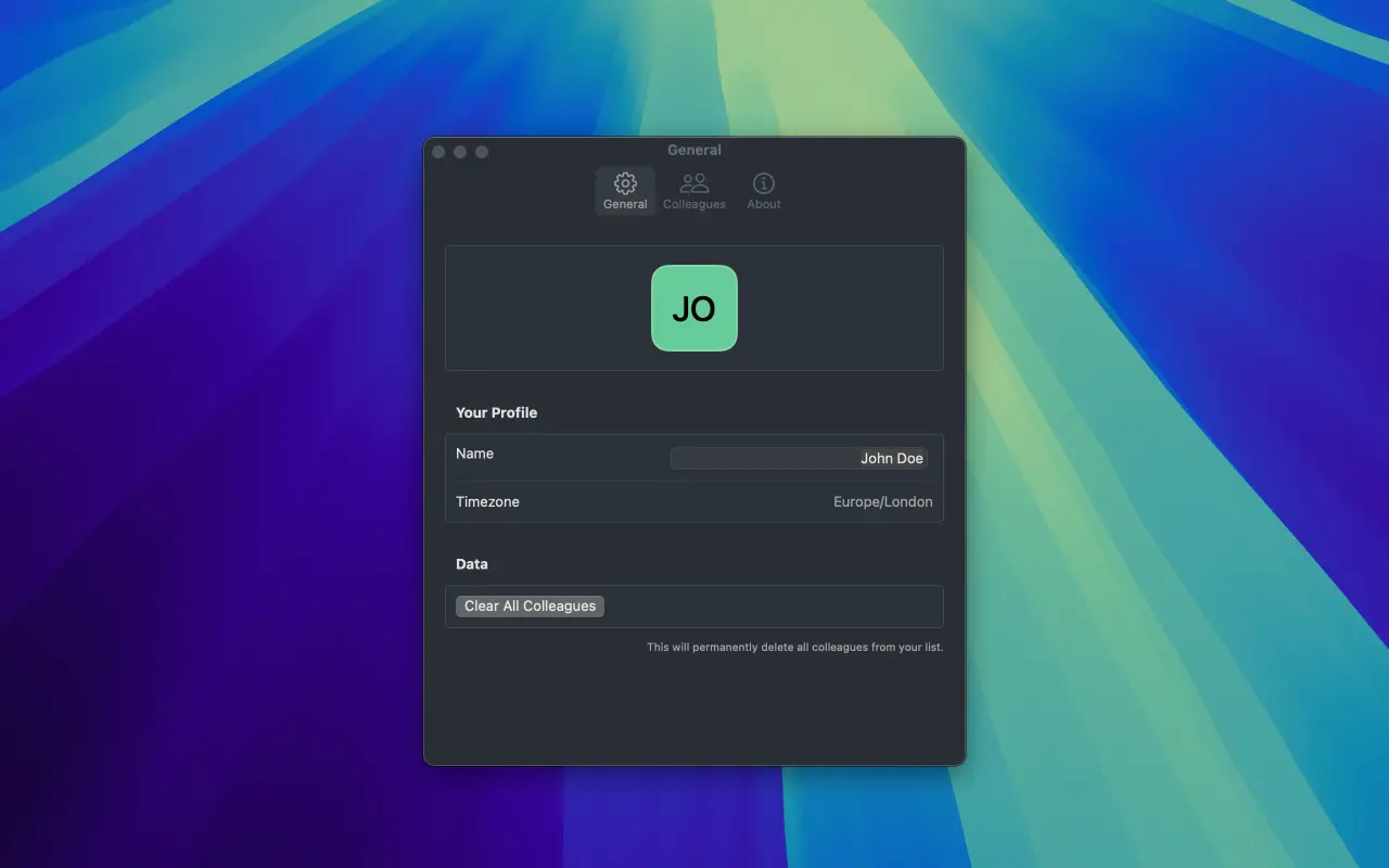 Offset App's settings in dark mode