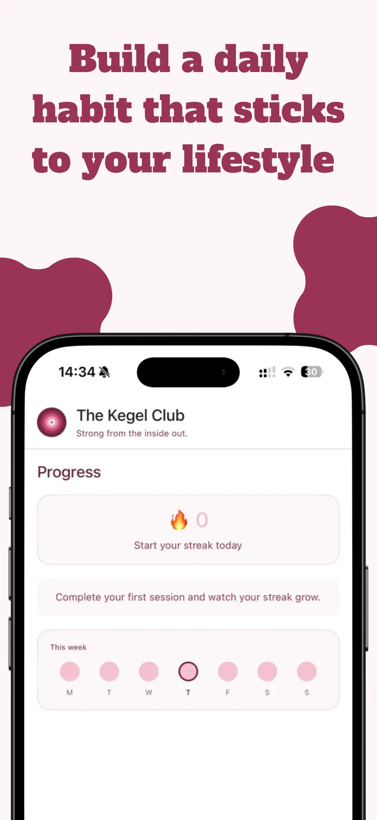 The Kegel Club - Progress and streaks
